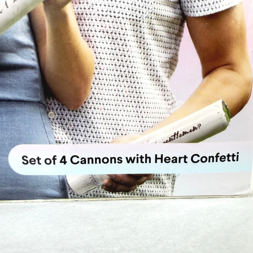 Gender Reveal Cannons Set of 4‎ by PrimePure Heart Confetti Discreet Pop
